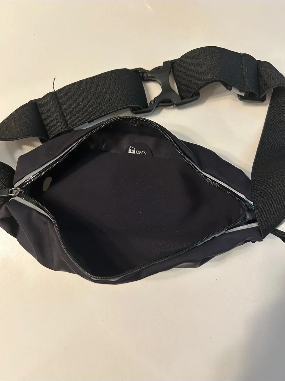 Black Running Waist Pack with Touchscreen Window